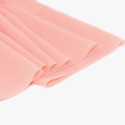 Chiffon Fabric Polyestser Sheer for Bridal Decoration 59“(1 Yard,Black) in Kuwait