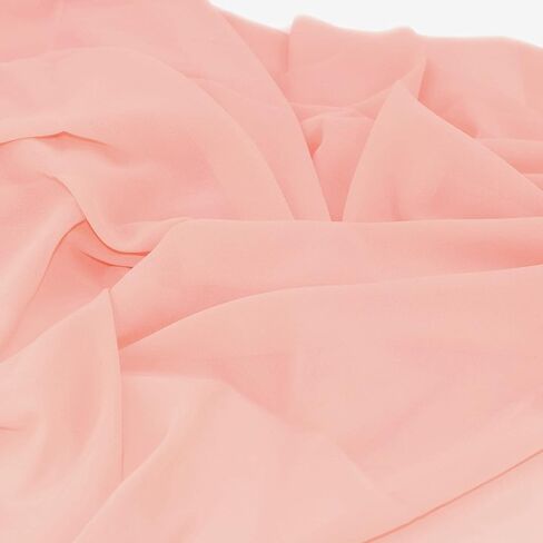 Chiffon Fabric Polyestser Sheer for Bridal Decoration 59“(1 Yard,Black) in Kuwait