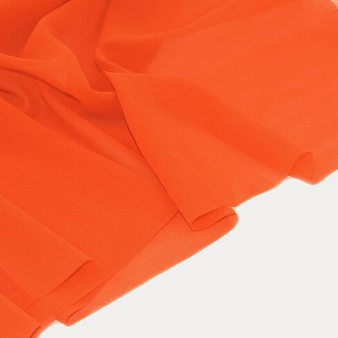 Chiffon Fabric Polyestser Sheer for Bridal Decoration 59“(1 Yard,Black) in Kuwait