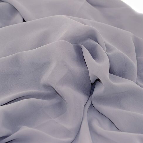 Chiffon Fabric Polyestser Sheer for Bridal Decoration 59“(1 Yard,Black) in Kuwait