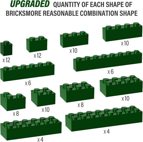 100 Piece Brown Bricks Bulk, 12 Size Brown Classic Building Blocks Bricks, Compatible with Lego Parts and Pieces(Color: Brown) in Saudi Arabia
