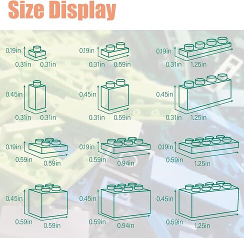 1500 Pieces Building Bricks, Classic Bulk Small Blocks, Classic Building Bricks Set Basic Building Blocks Compatible with All Major Brands(Natural Colors) in Kuwait