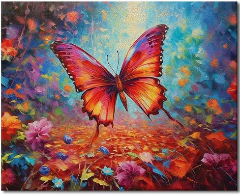TUMOVO Painting by Number Kits On Canvas, Birds DIY Acrylic Painting Kit, Branch and Flower Paint by Numbers for Adults and Kids Beginner Without Frame for Home Wall Decor Gift 16x20 inch in Saudi Arabia