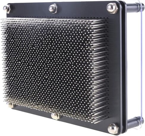 PowerTRC 3D Pin Art Sculpture - Pin Impression Toy - Pin Impression Hand Mold - Great Toy for Kids (6" x 8" Red) in Kuwait