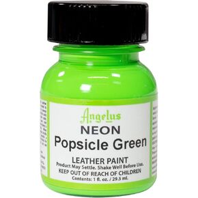 Angelus Neon-1 oz Leather Paint, 1 Fl Oz (Pack of 1), Popsicle Green