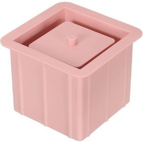 Silicone Planter Mould - DIY Square Bloom Pots Moulds Succulents Mould Candles Bracket Mould Apply to Craft Tabletop Decorations (Pink)