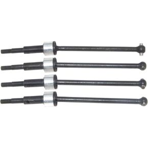 Drive Shaft Compatible with RedCat Blackout XTE XBE SC 1/10 RC Car Parts Metal Joint Front Rear CVD Driveshaft Steel Upgrade Accessory 4Pcs(Black)