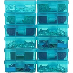 Small Plastic Storage Containers Clear Arts & Crafts Storage Boxes & Organizers Stackable Small Containers With Lids For Organizin (Set 1)