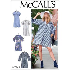 McCall's Patterns Misses' Dresses, X-Small/Small/Medium/Large