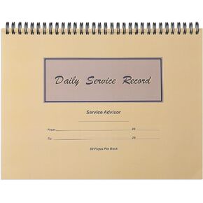1 Pcs Daily Service Record Book 8.5 x 11 Inch Activity Log Notepads 80 Pages/Book Daily Planner Log Book to Do List for Tracking Repairs for Appointments, Authorizing Additional Repairs