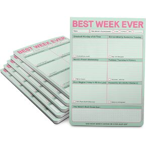 1-Count Knock Knock Best Week Ever Pad, Weekly Planner Pad & To Do List Notepad, 6 x 9-inches (Pastel Edition)
