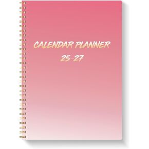 Monthly Planner 2025-2027, 2025 Calendar 36 Months, January 2025 - December 2027, 8.5" x 11", 3 Years Academic Planner Hard PVC Cover with Spiral Bound, Perfect for School & Office for Women & Men