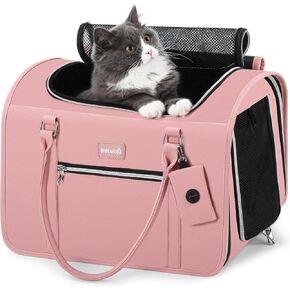 حاملة قطط القطط التي تصل إلى 6 كجم/13 رطلاً ، حقيبة نقل للحيوانات الأليفة المعتمدة من الحيوانات الأليفة ، وهي حقيبة سفر ناعمة قابلة للطي قابلة للطي قابلة للطي قابلة للطي. in Kuwait