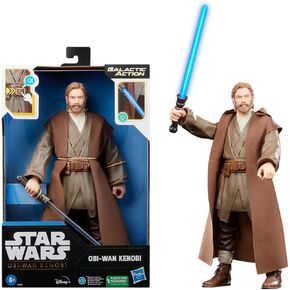 STAR WARS Galactic Action OBI-Wan Kenobi, 12-Inch-Scale Action Figure, Interactive Toys, Toys for 4-Year-Old Boys and Girls
