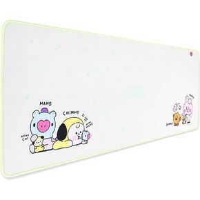 Hamee BT21 MY LITTLE BUDDY SERIES Desk Mat [Laptop Computer Gaming Mouse Mat] [Large Office Accessories] [Cute Non-Slip Rubber Base Mouse Pad] Keyboard Mat Mousepad [BT21 Desk Pad] [BT21 TATA RJ KOYA]
