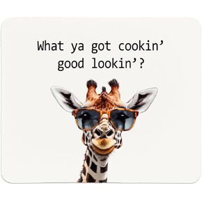 QIYUHOY Giraffe Small Mouse Pad,Giraffe Gifts for Women,Non-Slip Rubber Base Mouse Pads for Wireless Mouse,Office Decor for Women Desk Aesthetic