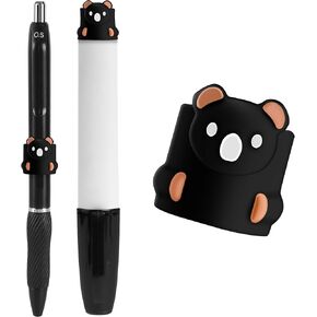 6PCS Silicone Magnetic Pen Pencil Holder,Upgraded Bear Shape,Cute Design Practical Decoration,Suitable for Refrigerator,Whiteboard, Metal Shelf,Garage,Music Stand,Storage Cabinet(6Colours)