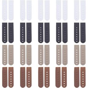 DICOSMETIC 40 Pairs 4 Colors Snapback Straps Hat Cap Snap Buckle Hats Replacement Fastener Holes Plastic Adjustable Hat Buckle Extender Baseball Cap Repair Snap Buckle Strap with 7 Holes