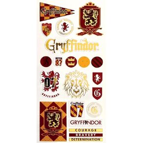 Paper House Productions Harry Potter Hogwarts Gryffindor House Shiny Foil Enamel Effect Sticker Sheet for Crafts, Scrapbooking & Collecting