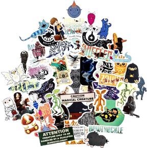 Conquest Journals Fantastic Beasts Magical Creatures Vinyl Stickers, Set of 50, Waterproof, UV and Scratch Resistant, Great for All Your Gadgets, Features Stunning Artwork from Both Films