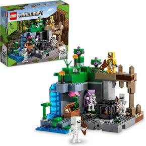 LEGO 21189 Minecraft The Skeleton Dungeon Set with Caves, Skeleton Figures, Enemy Creatures and Accessories, Toy for Children