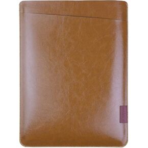 MacBook Pro Sleeve, Microfiber Leather Case Bag for MacBook New Air 13 / Pro 13 inch with Retina Display (13" for New MacBook Air 13/ Pro 13, Brown)