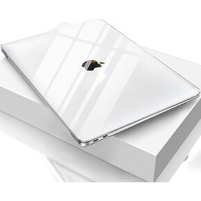 EooCoo Case Compatible with MacBook Pro 13 inch M2 2024-2016 Release M1 A2338 A2289 A2251 A2159 A1989 A1706 A1708, [High Gloss, Ultra Slim, Seamless] Plastic Hard Shell Case, Crystal Clear