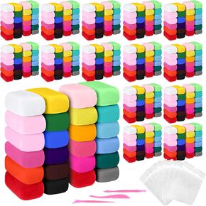 Poen 48 PCS Air Dry Clay Kit Multi Colors Thultra Light Modeling Clay for Kids DIY Safe Soft Clay مع أداة النحت إلى هدية المدرسة للأطفال البالغين الفنانين الفنانون الفنيون