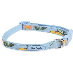 Vera Bradley Women's Recycled Lighten Up Water-repellent Adjustable Pet Collar, Sunflower Sky, Small