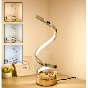 ELINKUME LED Table Bedside Lamps with Touch 12W,Stepless Dimming Home Desk Lamp with 3 Color(3000K/4500K/6000K),Gold Reading Night Light for Bedroom,Living Room,Study,Office,Kids Room,Meeting Room