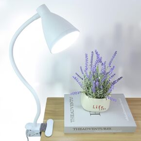 Desk Lamp Reading Light 3 Color Modes 10 Brightness Dimmer Table Lamp with Auto Off Timer Eye-Caring Lamp for Home Office 360 Flexible Gooseneck Clip AC Adapter Include (Black)