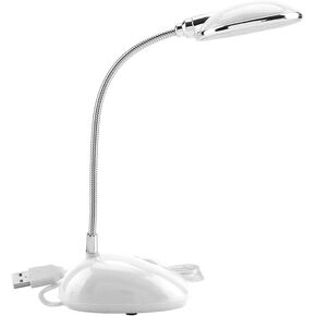Marhynchus 13 LED Table Lamp, Eye Reading Light Flexible USB Desk Light for Laptop, Desktop PC (White)