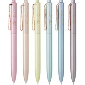 Mr. Pen- Retractable Gel Pens, 6 Pack, Black Ink Gel Pens Fine Point, Metallic Colorful Barrels, Retractable Pens, Gel Ink Pens, Aesthetic Pens for Journaling Fine Tip Pens
