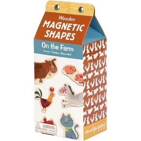 Mudpuppy Baby's First Words – Wooden Magnetic Shapes Featuring Adorable Everyday Objects for Children Ages 1 and Up