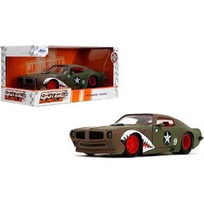 Bigtime Muscle 1:24 1972 Pontiac Firebird Die-Cast Car, Toys for Kids and Adults(Primer Green)