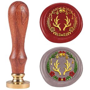Sword Wax Seal Stamp Removable 1" Brass Sealing Wax Stamp Head with Wooden Handle Vintage Embossed Stamp for Envelope Greeting Card Letter Wedding Invitations Wine Gift Wrapping Decor