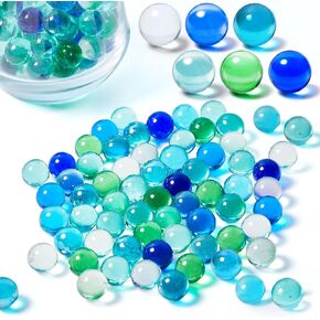 Sotiff 1000 Pieces Marbles Bulk Cats Eyes Glass Marbles Color Mixing 0.55 Inch Solid Round Glass Marble for Kids Slingshot DIY Home Decoration Chinese Checkers Game (Bright)