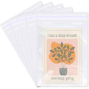 iMailer - 100 Pcs - 5" x 7" Resealable Cellophane Bags - Self Sealing Clear Cello Bags for A2 A4 A6 Cards & Envelopes, Photo, Prints, Candies