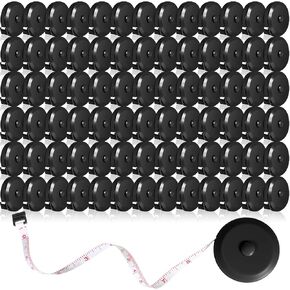 Cindeer 80 Pcs Sewing Tape Measure, Black Retractable Measuring Tape for Body Measurements 60 Inch 1.5 Meter Fabric Tape Measure Cloth Measuring Tape for Craft Pocket Size Waist