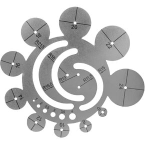 LALAFINA Round Cutting Ruler French Curve Ruler Circle Corner Cutter Quilting Template Leather Cutting Template for Drawing Drafting Craft Projects