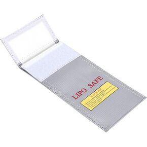 Fdit 10x20cm Battery Safety Bag Lithium-Ion Battery Bag Fireproof and Explosion-Proof Bag for Lithium Battery