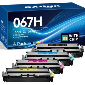 067H High Yield Toner Cartridge Replacement for Canon 067 Toner Cartridge Set Compatible with Canon imageCLASS MF656Cdw MF654Cdw MF653Cdw LBP633Cdw LBP632Cdw (Black Cyan Magenta Yellow)