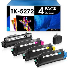 MasaiMara TK-5272 TK5272 TK-5272K TK-5272C TK-5272Y TK-5272M Compatible Toner Cartridges for Kyocera ECOSYS M6630cidn P6230cdn A4 Multifunctional Printer (4-Pack)