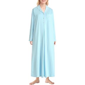 Latuza Women's Petite Nightgown Long Sleeve Soft Cotton in Kuwait