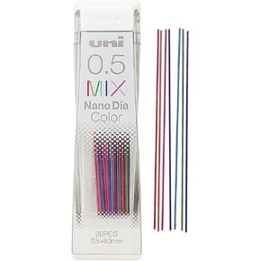 Uni Mechanical Pencil Lead NanoDia Color Assorted 0.5mm 20leads
