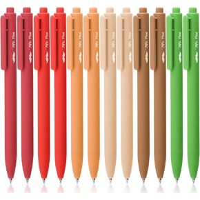 Mr. Pen- Retractable Gel Pens, 12 Pack, Black Ink, Old Mill Color Barrel Gel Pens, Gel Pens Fine Point 0.5mm, Retractable Pens, Cute Pens, Gel Ink Pens, Aesthetic Pens for Journaling Fine Tip Pens