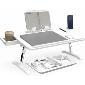 Limitless TotalDesk Portable Modern Workstation and Lap Desk with Adjustable Height & Tilt (Black)