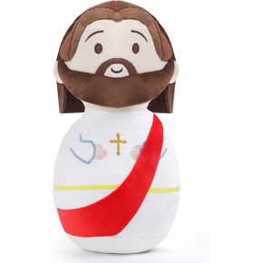 Jesus Plush Stuffed Doll - 11 Inch My Friend Jesus Plushie Toys, Bible Savior Jesus Plush Pillow, Christian Religious Stuffed Dolls, Christmas Baptism Birthday for Kids Girls