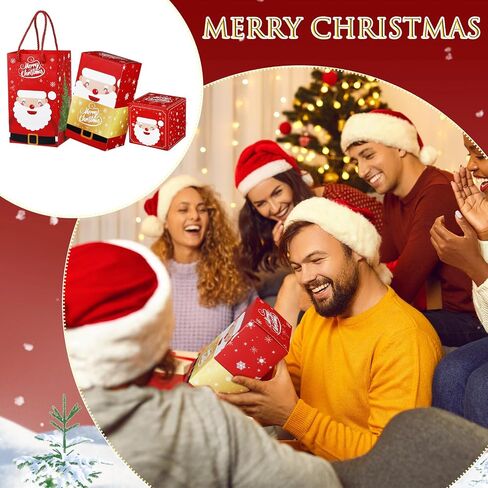 Kosiz Christmas Exploding Gift Box Set of 2 Exploding Pop Gift Box for Money Pop Gift Box Explosion Money Gift Boxes for Cash Birthday Xmas Relatives Friends Women Men Kids Gift (Santa Claus) in Saudi Arabia