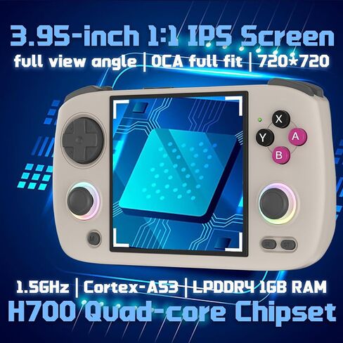 RG CubeXX Handheld Game Console 3.95-in 720*720 IPS OCA 1:1 Screen 3800mAh H700 Opensource System rgcubexx Black in Saudi Arabia
